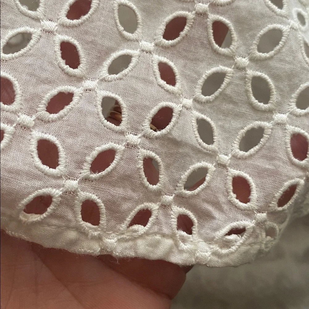 NWT Joie Eyelet High-Low Skirt size 8 porcelain